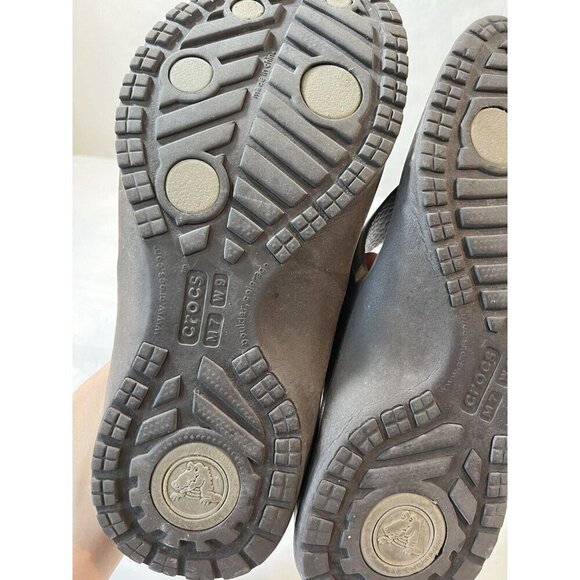 CROCS BROWN FLIP FLOP THONG SANDALS MENS 7 / WOMENS 9 - Picture 8 of 14